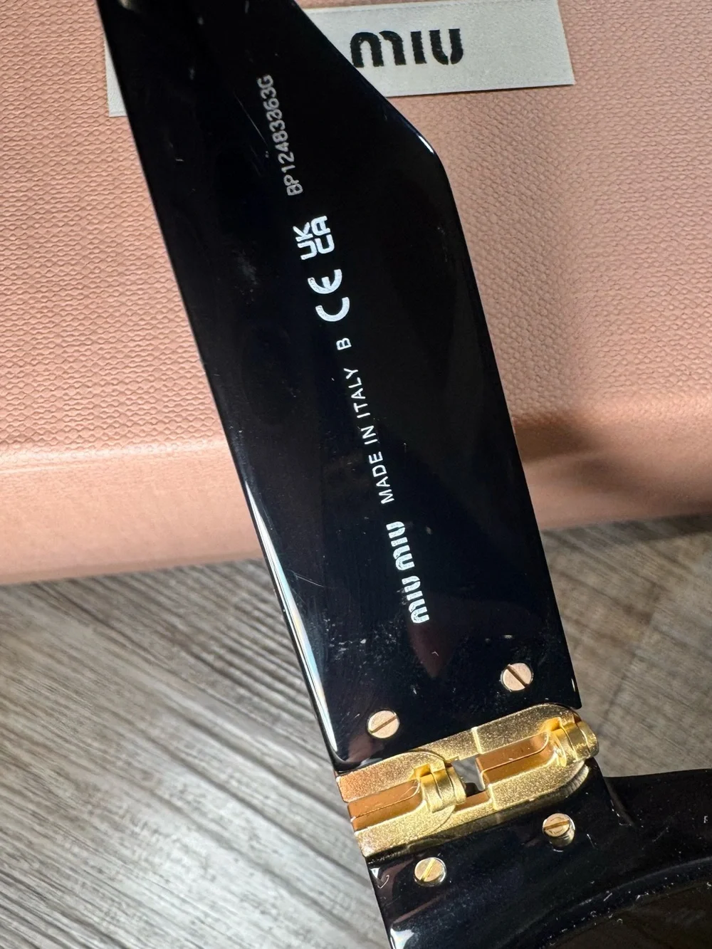 Miu Miu Logo Glimpse Rectangular Sunglasses SMU 09W